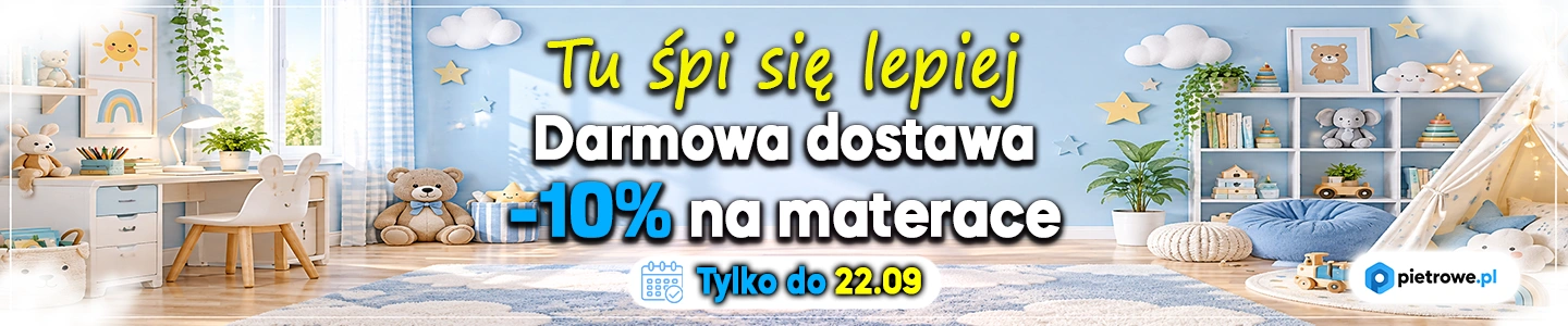 Darmowa Dostawa -10% na Materace pietrowe.pl