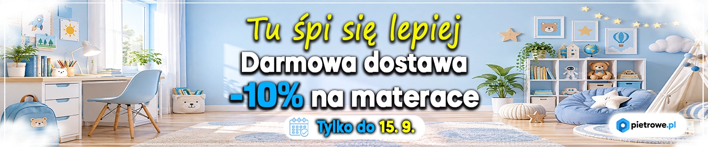 Darmowa Dostawa -10% na Materace pietrowe.pl